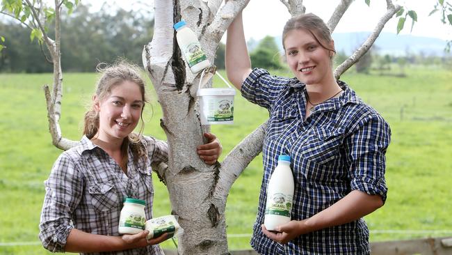 The sisters sell branded organic dairy products at farmers’ markets across the region. Picture Yuri Kouzmin