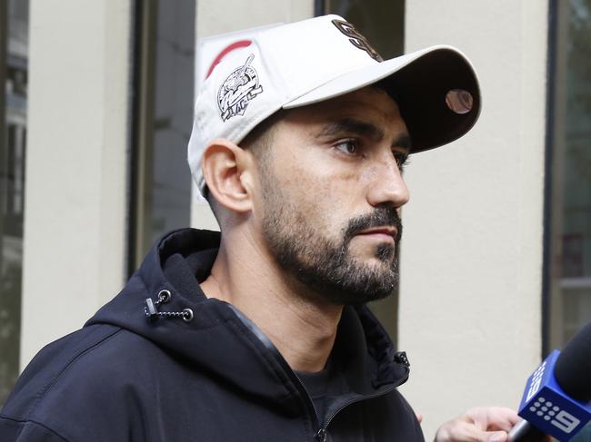 PERTH, AUSTRALIA - NewsWire Photos 12th June 2023: Richmond Premiership star Marlion Pickett, photographed outside Perth Magistrates Court today after being released on bail, having been taken into custody on alleged burglary charges. Picture: NCA NewsWire /Philip Gostelow