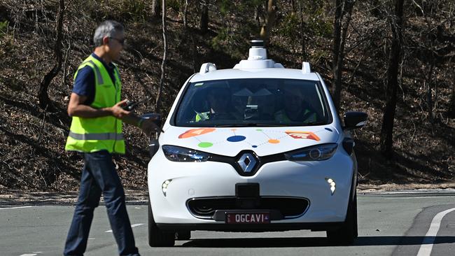 The Queensland government is trialling a self-driving car, which could be classified as high-risk AI. Picture: Lyndon Mechielsen