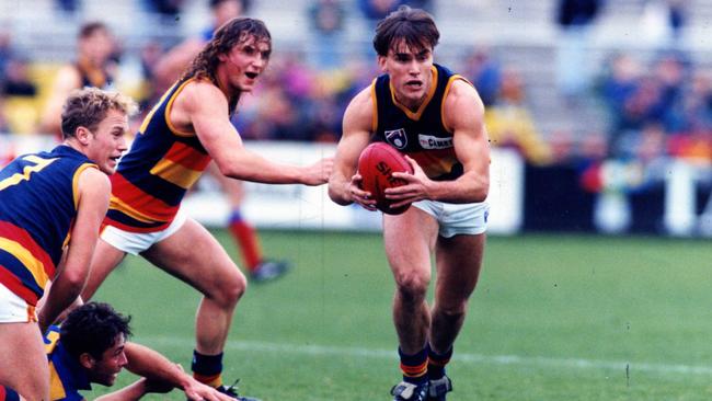 Matthew Liptak playing for the Crows in 1993.