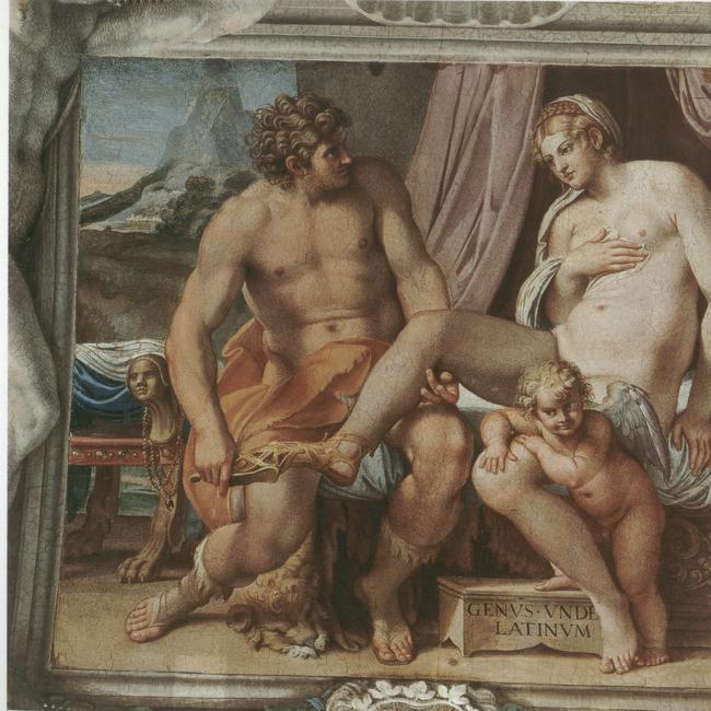 Venus and Anchises, Annibale_Carracci (1597). Courtsey Farnese Gallery, Rome