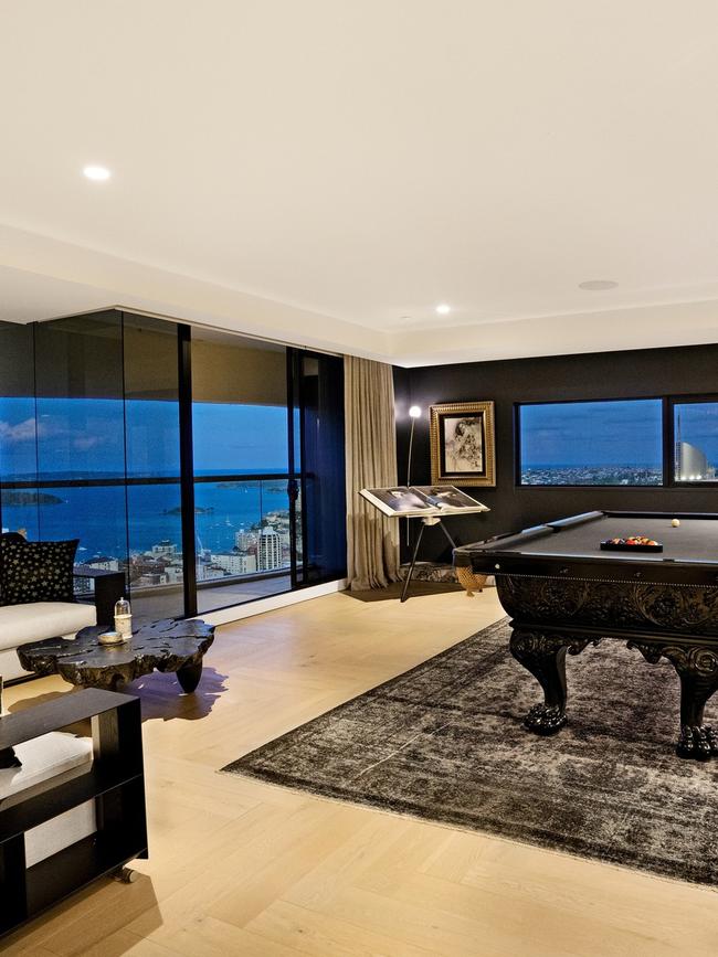 The 40th-floor penthouse has views over the harbour.