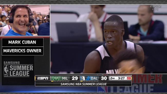 Mark Cuban jokes about Thon Maker’s age.