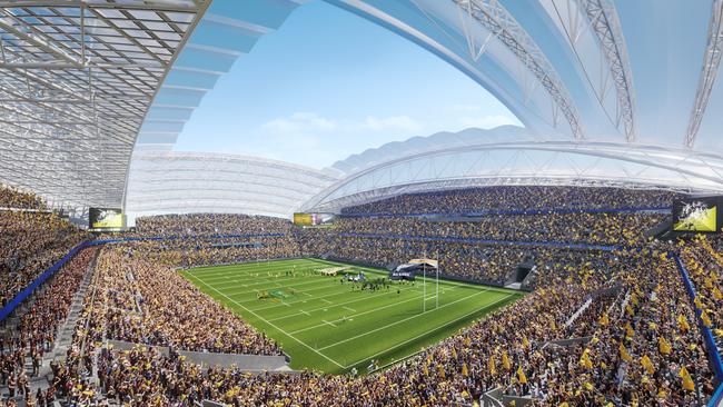 An artist's impression of the redevelopment of ANZ Stadium in Sydney Olympic Park. Picture: NSW Planning Department.