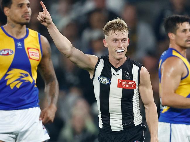 Joe Richards had a fantastic debut for Collingwood. Picture: Getty Images