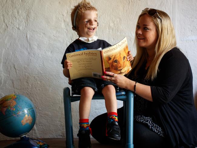 Zackary Walton, 4 with his mum Sarah at their Redwood Park home. Picture: Matt Turner.