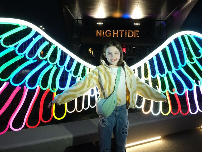 Nightide Festival ,The inaugural Frostbite Swim will be an added feature to this year's Nightide Festival to be held at Queenscliff near the ferry terminal. Ruby 9 with Angel Picture: Mark Wilson