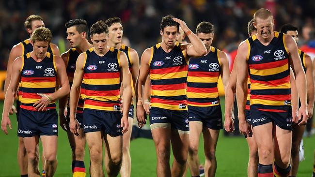 The Crows current guernsey. Picture: Getty