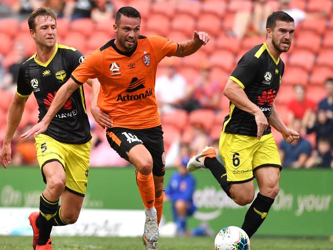 The 52,000 seat Suncorp Stadium lacks atmosphere for Roar matches. Picture: AAP