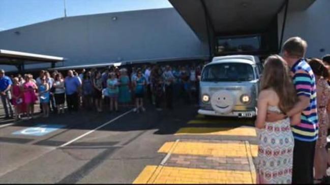 Kari-Lee Birrell’s moving Kombi send-off