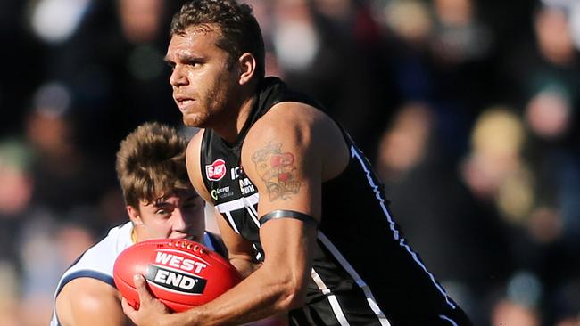 Nathan Krakouer was a star for Port Adelaide Magpies last year. Picture: Matt Turner