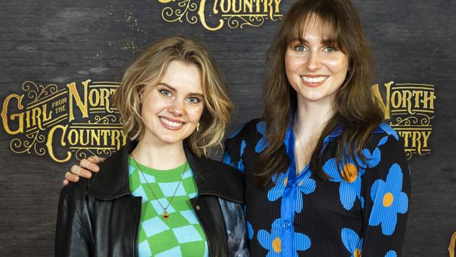 Elizabeth Cullen and Kate O'Donohue at the premiere of Girl From the North Country at QPAC Brisbane. Picture: Richard Walker/RDW Photography