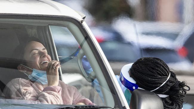 Masks, of course, serve higher purposes: worn voluntarily, they signal you are doing something to stop this pandemic, even if you aren’t. Picture: Getty