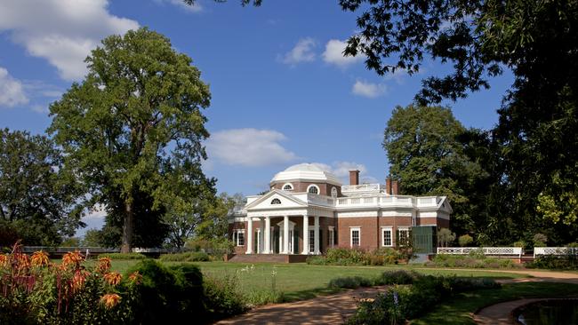 Monticello, the home of president Thomas Jefferson, outside Charlottesville, Virginia.