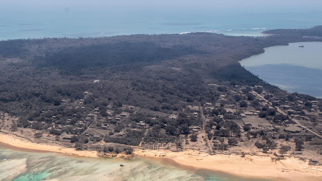 An ancient underwater eruption is suspected of causing a prehistoric mega tsunami believed to have hit Tonga. Picture: AFP Photo / New Zealand Defence Force