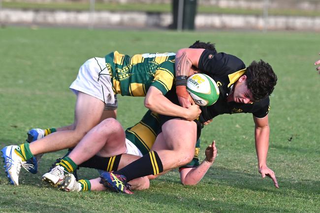 Gio Koopu. AIC First XV rugby between St Patrick's College and St Laurence's College. Saturday May 10, 2025. Picture, John Gass