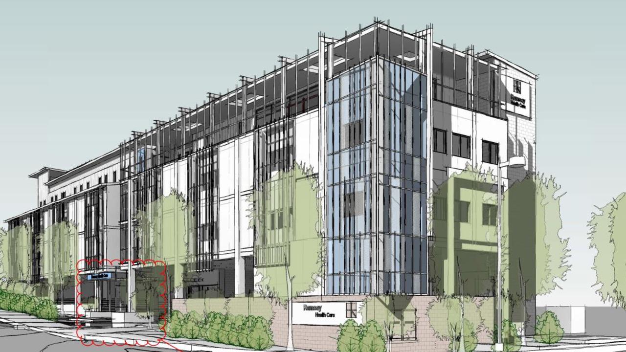 The approved plans for a mental health unit to be built on land opposite St Andrew's Ipswich Private Hospital.