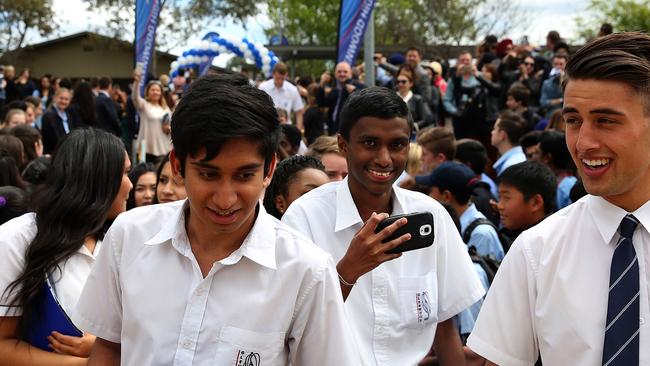 Selfies were all apart of the graduation.