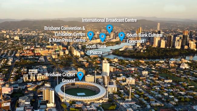 Brisbane Olympics 2032 bid photos (screengrabs) and information which will be presented at this year's Tokyo Olympics in the hope of winning the race to host the Games