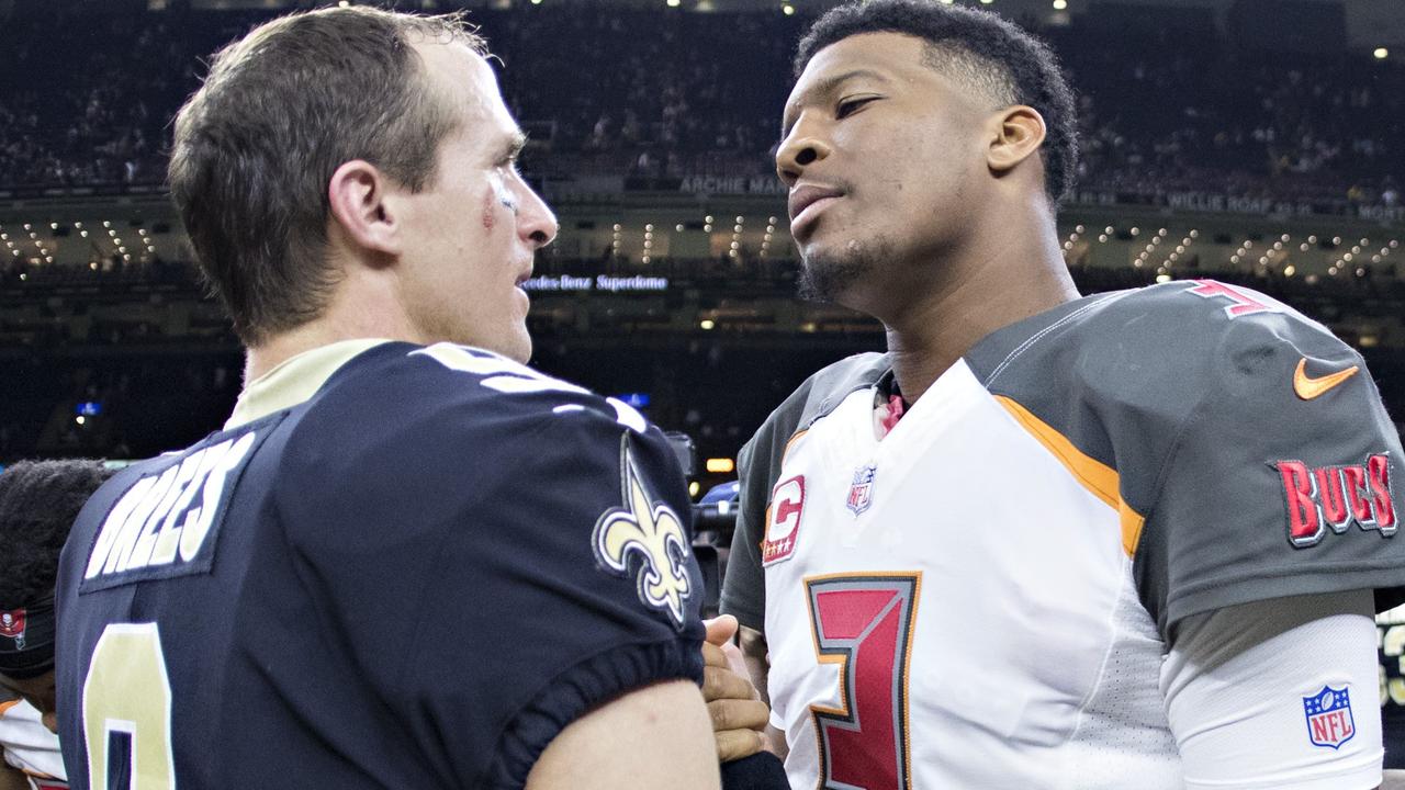 Jameis Winston is taking a significant pay cut to learn under the likes of Drew Brees. Wesley Hitt/Getty Images/AFP