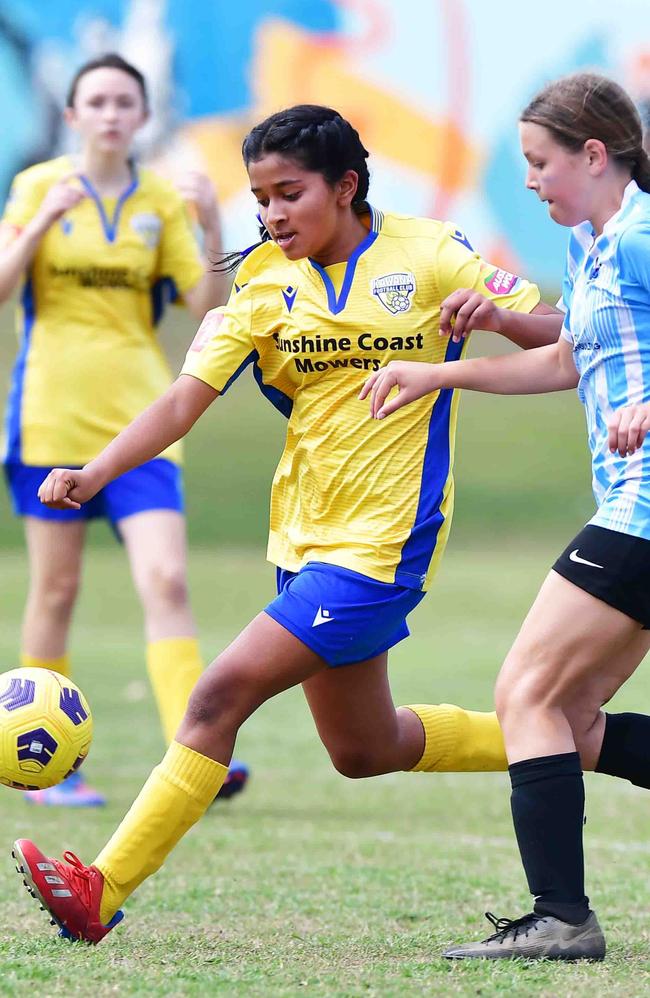 SOCCER: U 13 girls, Kawana V Maroochydore. Picture: Patrick Woods.