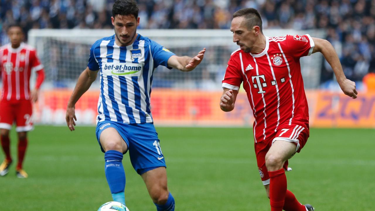 Mathew Leckie made his first appearance of the season during Hertha Berlin’s 2-0 win over Bayern Munich.