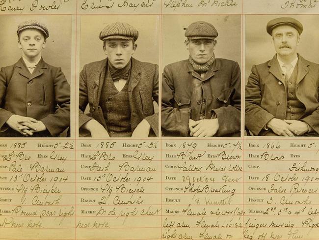 The Peaky Blinders gang who operated in Birmingham in the early 1900s. (L-R): Henry Fowler, Ernest Bayles, Stephen McHickie and Thomas Gilbert. Picture: SINS/Mega