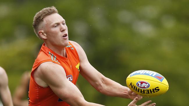 James Sicily in action during the Hawks’ pre-season intra-club match. Picture: Daniel Pockett/AFL Photos