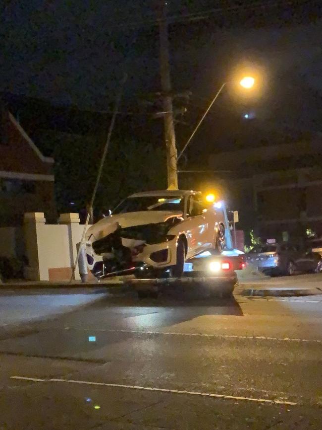 The car gets towed away. Picture: Olivia and Charlotte Neish