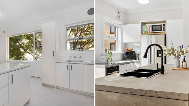 Before and after the kitchen reno.