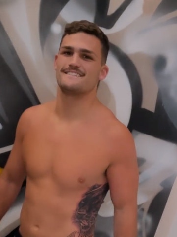 Nathan Cleary and his tattoo.