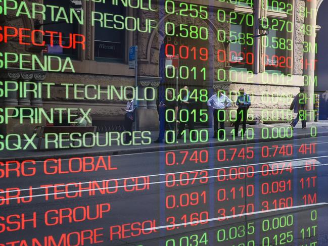 SYDNEY, AUSTRALIA: NewsWire Photos: MARCH 18 2024:  A general view of the digital boards at the ASX in Sydney. Picture: NCA NewsWire/ Gaye Gerard