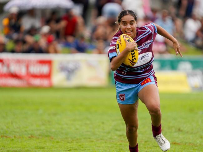 Shauna Barnham in action for the CQ Capras.