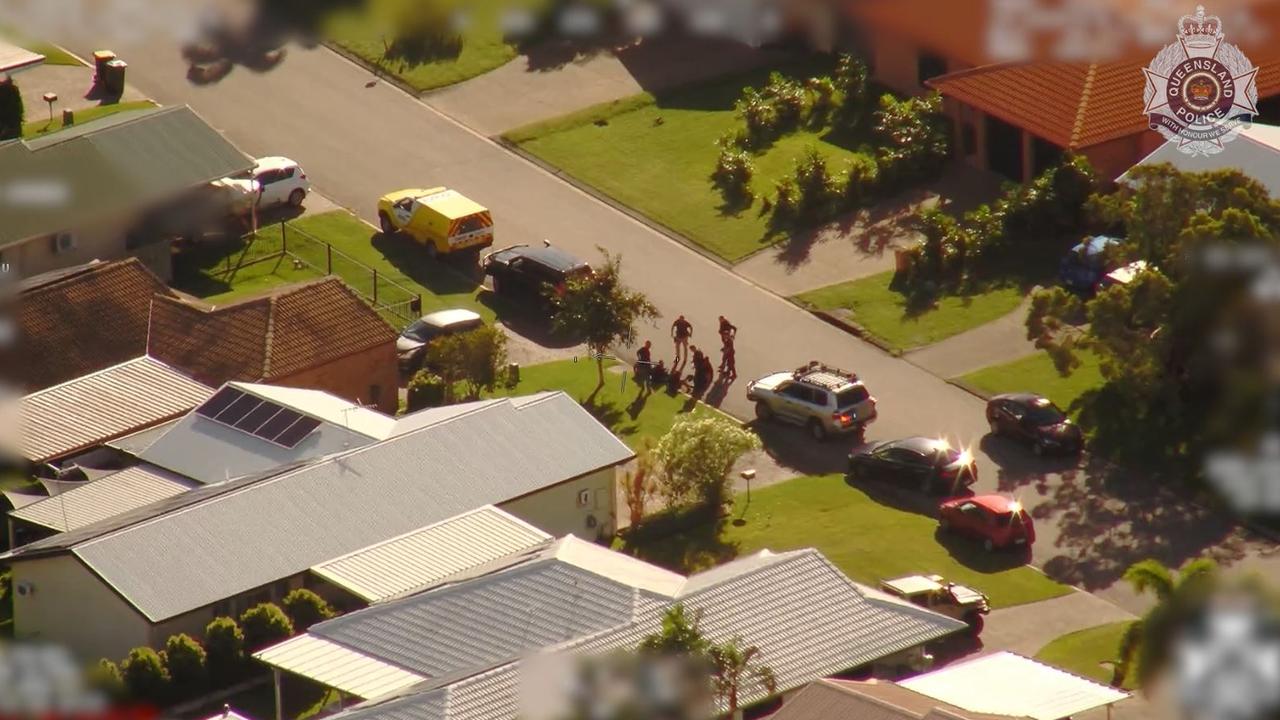 Vision of the arrest of four juveniles who allegedly drove a stolen Toyota Corolla from Innisfail Estate to Townsville on April 1. Source: QPS