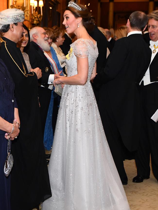 Catherine, Duchess of Cambridge, proving she really is the queen of style because she can wear crowns. Picture: WPA Pool/Getty Images