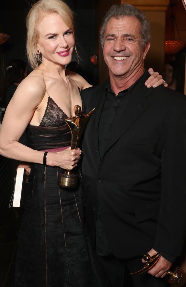 Nicole Kidman and Mel Gibson both scored big as the Academy Award nominations were announced in Los Angeles. Picture: Todd Williamson/Getty Images for AACTA