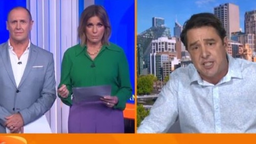 Morning Show hosts Larry Emdur and Kylie Gillies appeared stunned by Johnson’s comments.