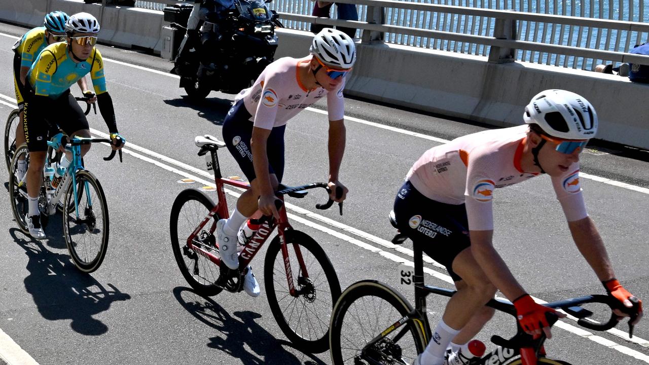 Van der Poel was a favourite to win the race in Wollongong, south of Sydney. Picture: William West / AFP