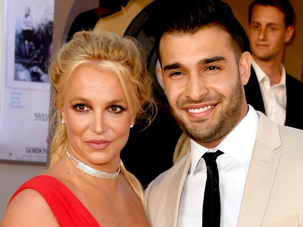 Spears with her now ex-husband, Sam Ashgari. Picture: Kevin Winter/Getty Images