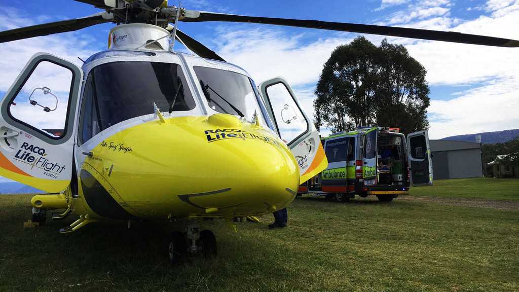 LifeFlight helicopter. Picture: contributed