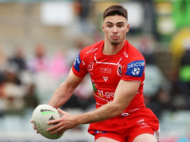 CANBERRA, AUSTRALIA - AUGUST 14: Cody Ramsey of the Dragons in action during the round 22 NRL match between the Canberra Raiders and the St George Illawarra Dragons at GIO Stadium, on August 14, 2022, in Canberra, Australia. (Photo by Mark Nolan/Getty Images)