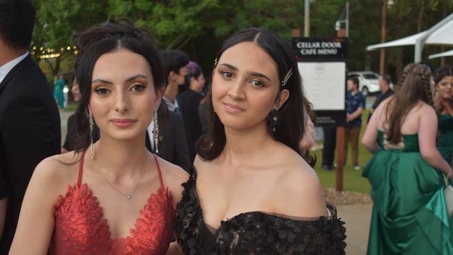 Chloe Howard and Melanie Sphikas at Runcorn State High School 2023 formal. Photos: Georgie Walker.