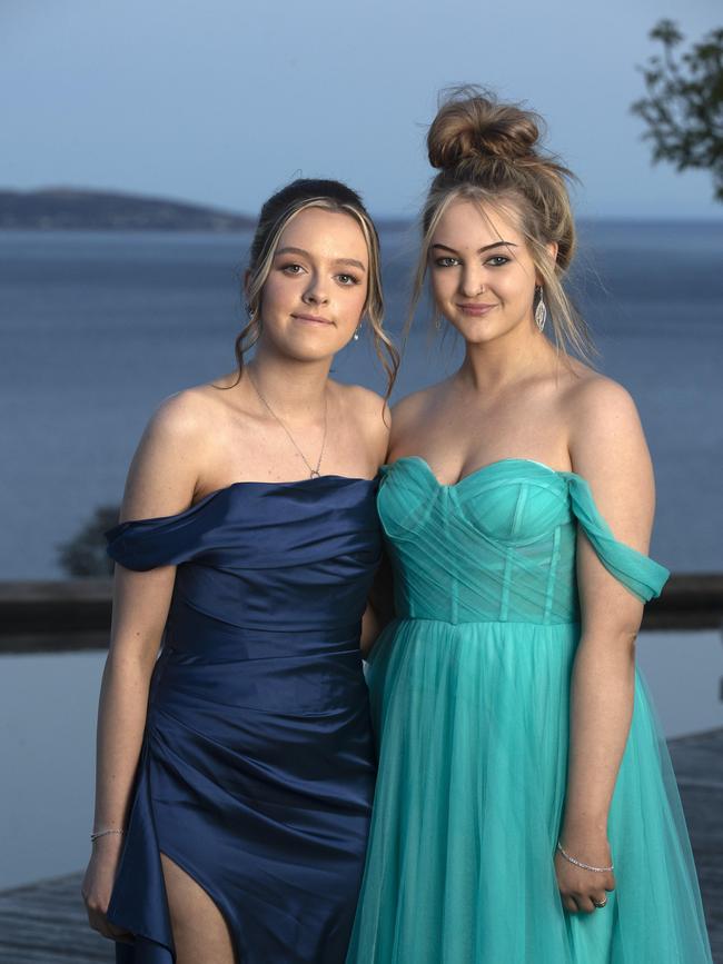 Rosny College Leavers Dinner at Glen Albyn Estate, Isabella Brooks and Victoria Fry. Picture: Chris Kidd