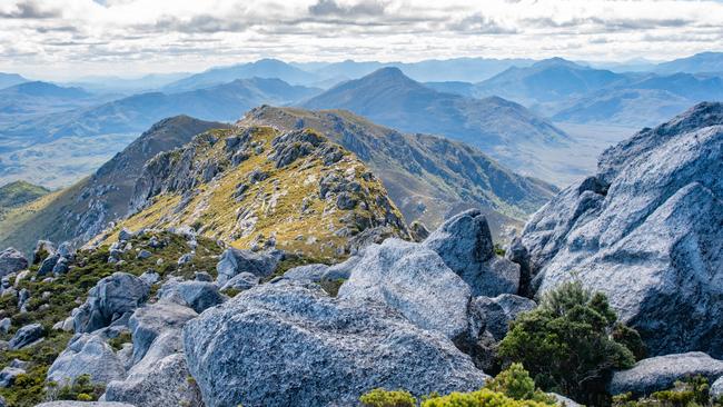 The view north from the summit of Mount Rugby. Picture: Peter Marmion