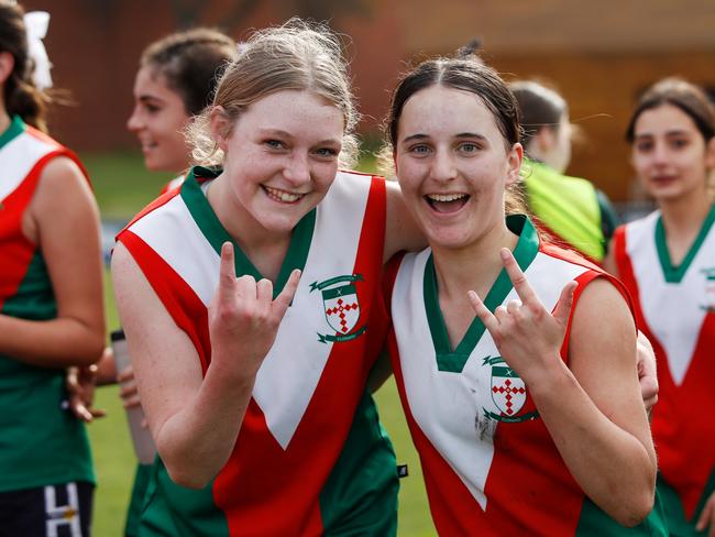 Clonard College players celebrate. Picture: Dylan Burns/AFL Photos via Getty Images