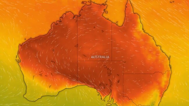 Temperatures on Sunday afternoon. Picture Windy