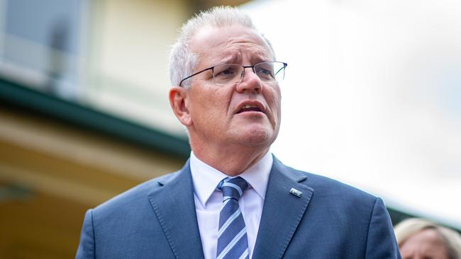 Prime Minister Scott Morrison isn’t getting credit in the polls for the nation’s economic revival, writes Tom Dusevic. Picture: NCA NewsWire / Christian Gilles