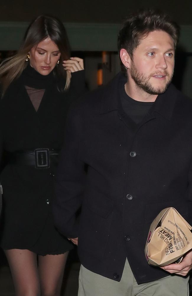 Former ‘One Direction’ star Niall Horan and his partner, Amelia Woolley, enjoyed dinner date in Notting Hill, after recently attending the funeral of his former bandmate Liam Payne. Picture: Backgrid