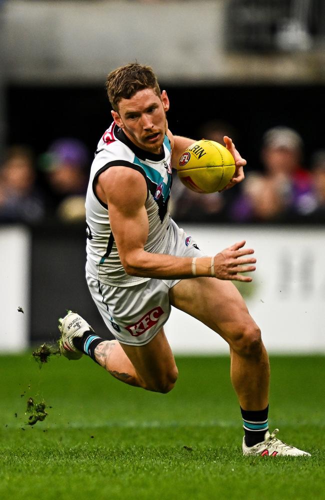 Kane Farrell’s season is over. Picture: Daniel Carson/AFL Photos