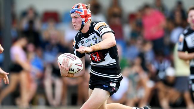 Jaylan De Groot in action against the Townsville Blackhawks. Picture: Alix Sweeney